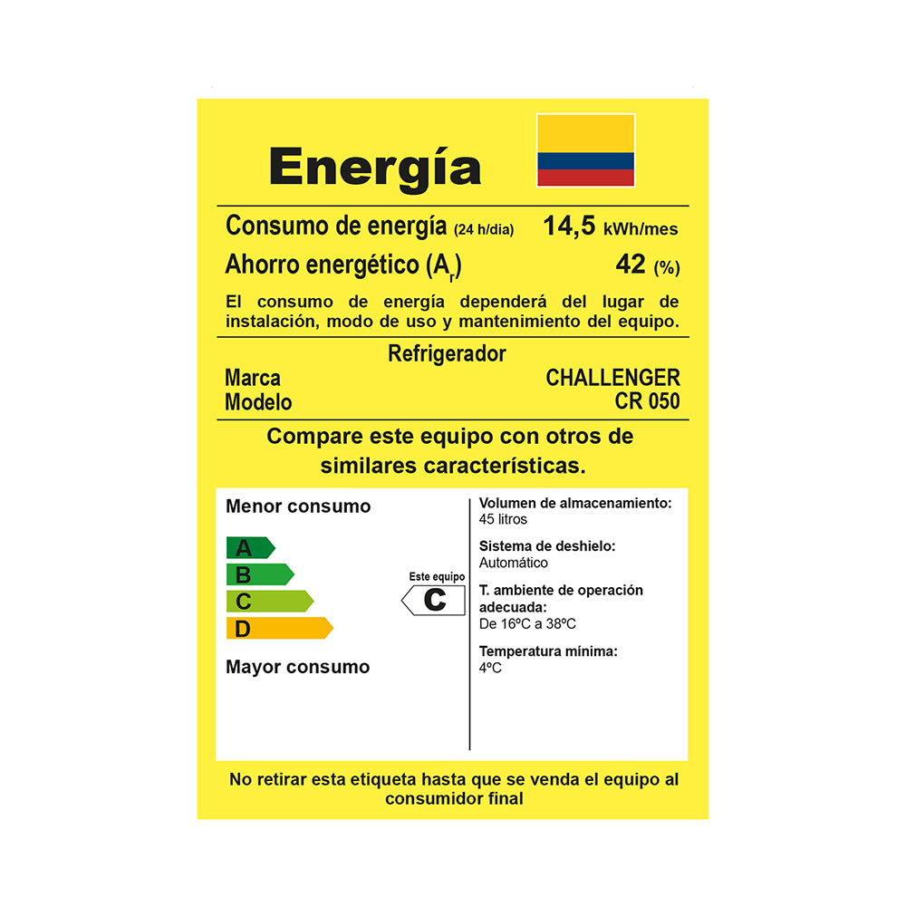 Minibar 50 litros CR050 Gris