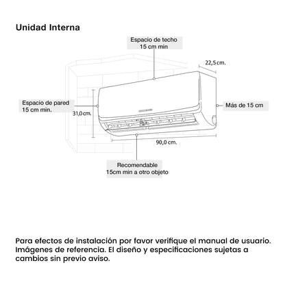 Aire Acondicionado Inverter 18000 BTU 220V - CA 18KBL2 INV-2A