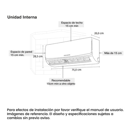 Aire Acondicionado inverter 9000 BTU 220V - CA 9KBL2 INV-2A