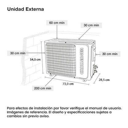 Aire Acondicionado inverter 9000 BTU 220V - CA 9KBL2 INV-2A