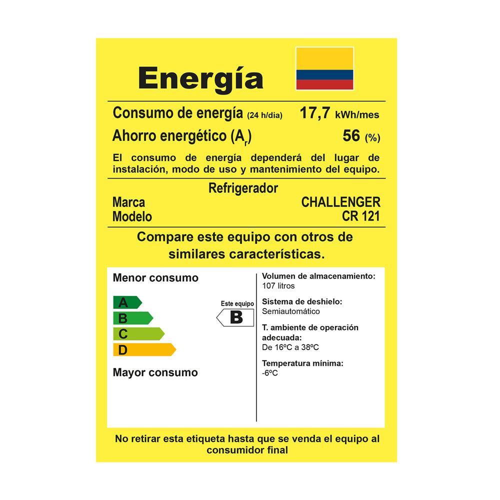 Minibar 121 litros CR121 Titanium