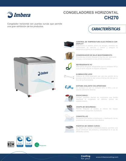 Congelador 212 litros CH270