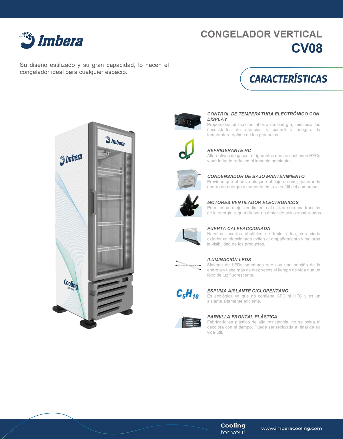 Congelador 149.7 litros CV08