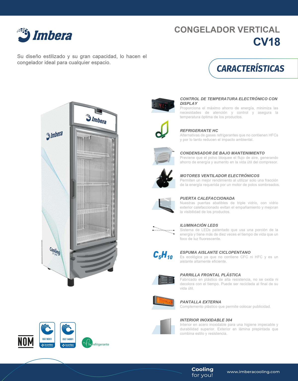 Congelador 316 litros CV18
