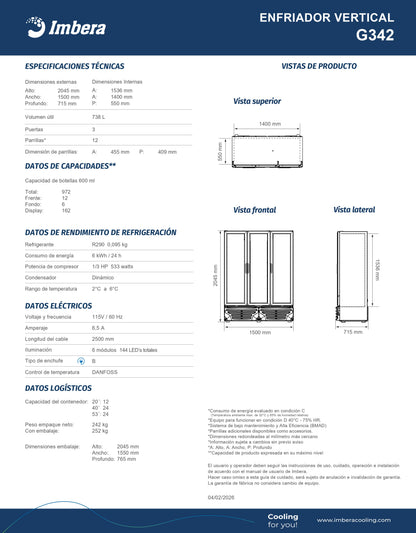 Refrigerador 738 litros G342