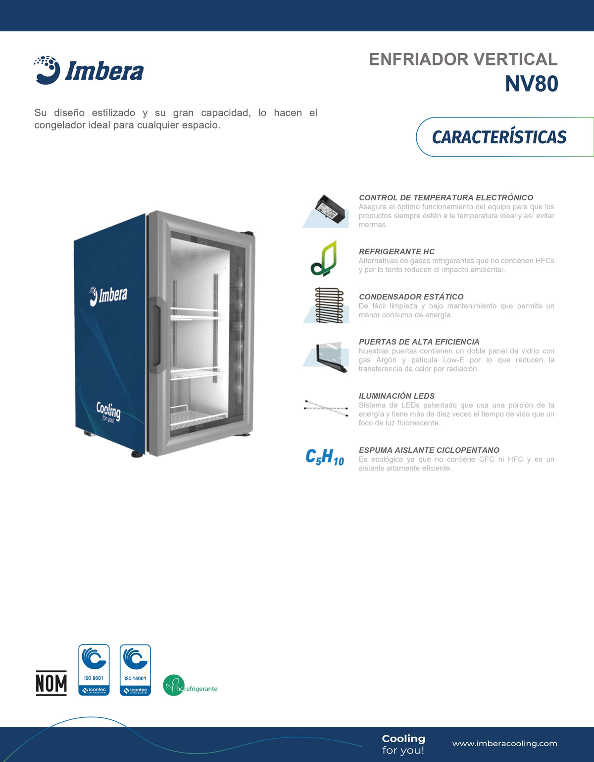 Refrigerador 69 litros NV80