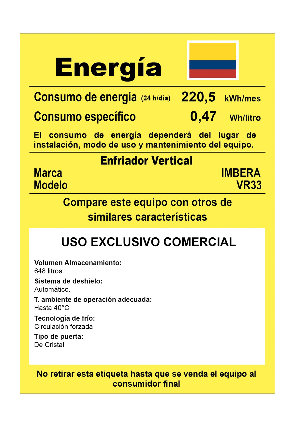 Refrigerador 648 litros VR33